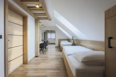 a row of beds in a hospital room at Vila Savica Bled in Bled