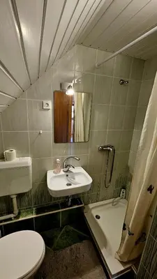 a bathroom with a sink and a toilet and a tub at Country House Srček in Bizeljsko