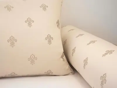 two pillows sitting next to each other on a bed at Pinia City Centre Modern Studio with Shared Bathroom in Ljubljana