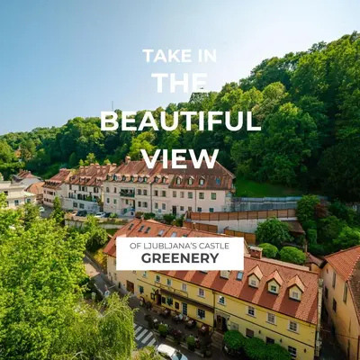 take in the beautiful view of bulgarian castle greenery at Peaceful City Stay in Ljubljana