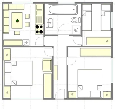 a floor plan of a house at Apartma Ferjan in Žaga