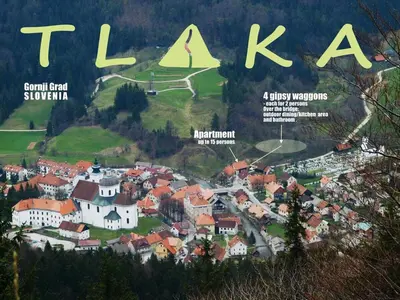a town on the cover of a magazine at Apartment Tlaka in Gornji Grad