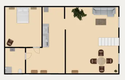 a floor plan of a house at Art apartment Kranj in Kranj