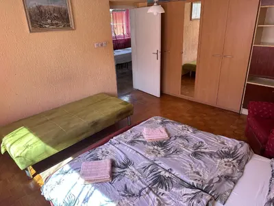 a room with a bed in a room at Apartma Pri Kosu in Slovenska Bistrica