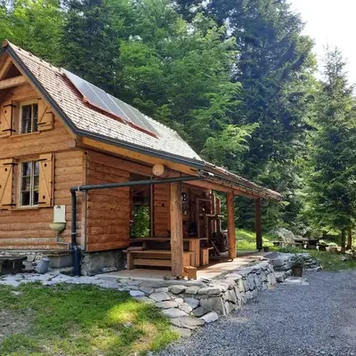 Loghouse cabin in the Kočevje forest