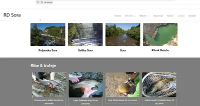a screenshot of a website with a bunch of pictures at Vila Hrastnica in Škofja Loka