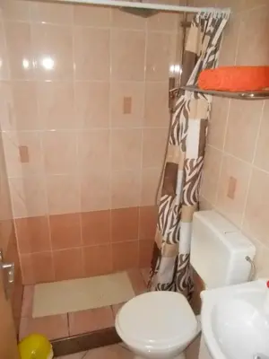 a bathroom with a toilet and a shower and a sink at Love 2 Solkan in Nova Gorica