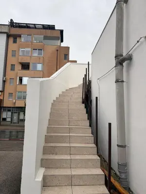 a stairway leading up to a building at BIG DUPLEX Terrace FREE PARKING City Center in Ljubljana