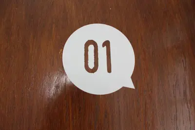 a piece of paper with the number on it at C - Punkt Hostel in Ljubljana