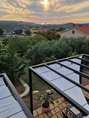 a view from the roof of a house at House B in Dekani