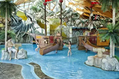 a group of people playing in a water park at Holiday home Pandora in Brežice