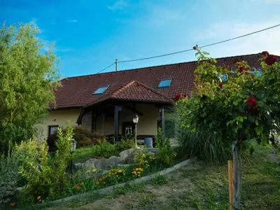 a house with a garden in front of it at One Bedroom Apartment in Brežice