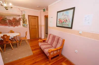 a living room with a couch and a table at Winery Toplak in Juršinci