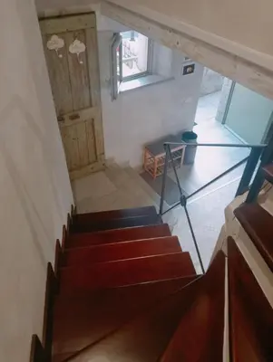 an overhead view of a staircase in a house at Lavandula House in Štanjel