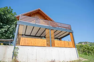 a house being built on top of a wall at Holiday home in Trzisce - Kranjska (Krain) 54981