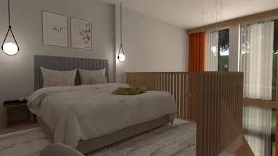 a bedroom with a large bed and a window at Butični gorski spa hotel Rimski vrelec in Kotlje