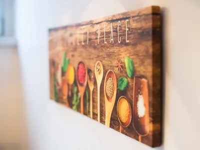 a painting of vegetables on a wall at Apartment Tolle Ferienwohnung in Zasip mit Parkplatz by Interhome in Bled