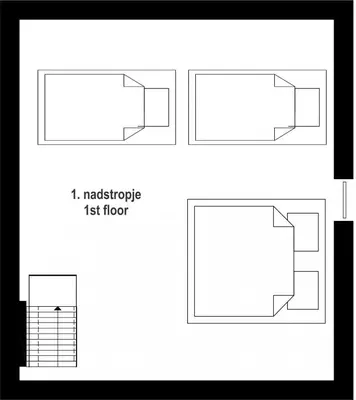 a diagram of a box with a list floor at Apartment Cokla Rogla in Zreče