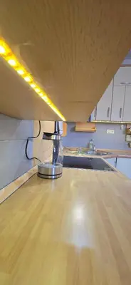 a blender sitting on top of a kitchen counter at Spacious & Calm Guesthouse in Ljubljana in Ljubljana