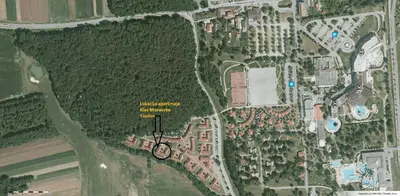a map of the approximate location of a building at Apartment Klas in Moravske Toplice