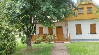 a house with a tree in front of it at Apartment Borovnica in Moravske Toplice