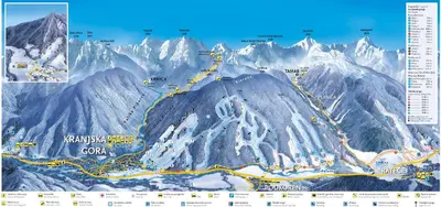 a map of the jungfrau mountain range at Podkoren Apartments in Kranjska Gora