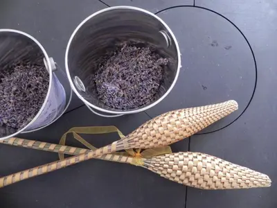 two ears of corn next to two buckets of seeds at Apartmaji Hedera in Komen