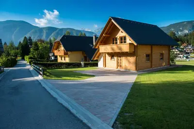 a house on the side of a road at Brunarica Murka in Bohinj