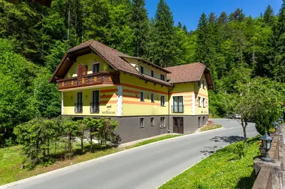 a house on the side of a road at Guest House Hober in Prevalje