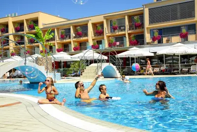 a group of women in the swimming pool at a hotel at Terme Paradiso - Hotel Paradiso in Dobova
