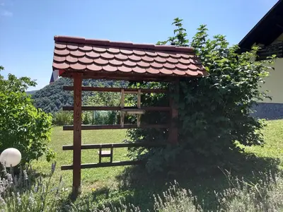 a gazebo in the middle of a field at Getaway 
