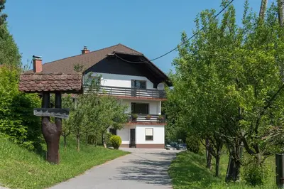 a house on the side of a road at Apartment - Speleo Camp in Logatec