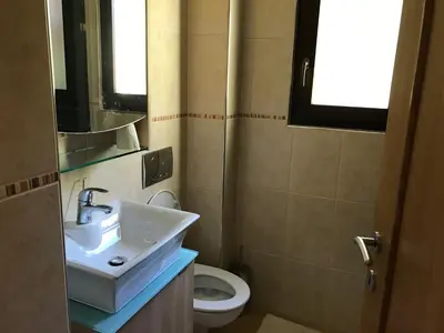 a bathroom with a sink and a toilet at Bled Home in Bled