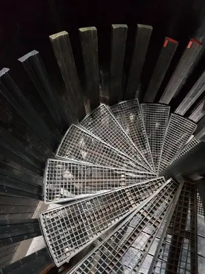 a view of a metal structure in a building at Apartment HM in Gozd Martuljek