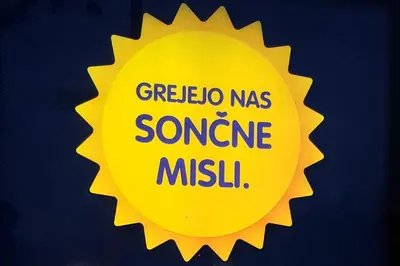 a yellow sign that reads grecio nas someone missilli at Hotel Cateski Dvorec in Čatež ob Savi