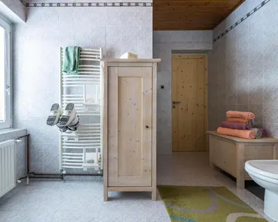 a bathroom with a toilet and a sink at Apartma Angelca in Kranjska Gora