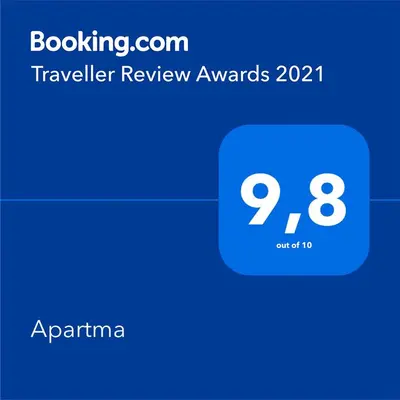 a screenshot of a phone with a travel review award at Apartma in Ormoz