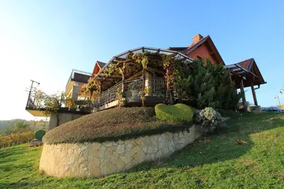 a house sitting on top of a hill at Tourism Tompa in Ljutomer