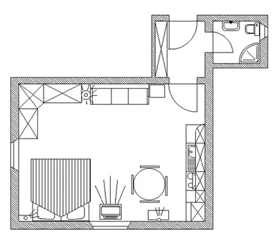 a drawing of a floor plan of a house at Spacious central studio Nika 2 Tour As Ljubljana in Ljubljana