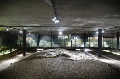 a room with a pile of snow in a building at MCC Hostel in Celje