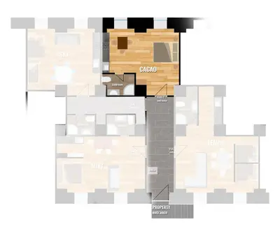 a floor plan of a house at The Maze Apartment in Ljubljana