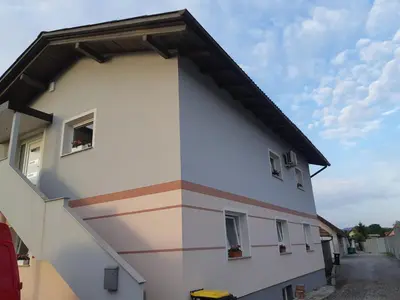 a side view of a building at Sanja apartment near to Ljubljana in Preserje pri Radomljah