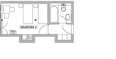 a floor plan of a bathroom with a toilet at Guest accomodation Klancar in Ig