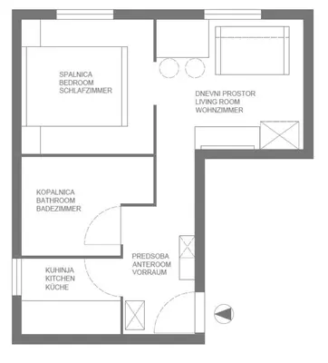 a schematic diagram of the proposed redevelopment of a building at Elegant central Apt Maribor w/Parking in Maribor