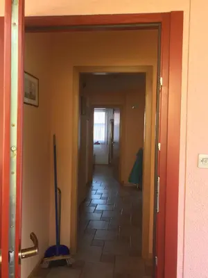 an open hallway with a hallway leading to a room at APARTMA SABOTIČ in Sedula