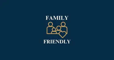 a family with a heart and the words family friendly at Ljubljana Resort Hotel & Camping in Ljubljana