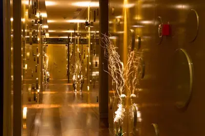 a hallway with a bunch of lights in a building at Grand Hotel Donat Superior & Wellness Center in Rogaška Slatina