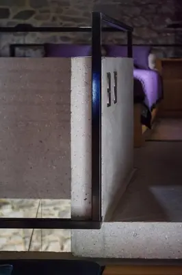 a model of a bedroom with a bed in a room at Kambra in Dutovlje