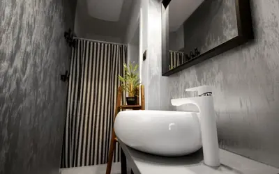 a bathroom with a white sink and a mirror at CASA GLITTER in Ljubljana