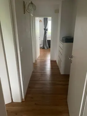 a hallway of an empty room with a hallway at Entire house Iris & Arnika in Bled